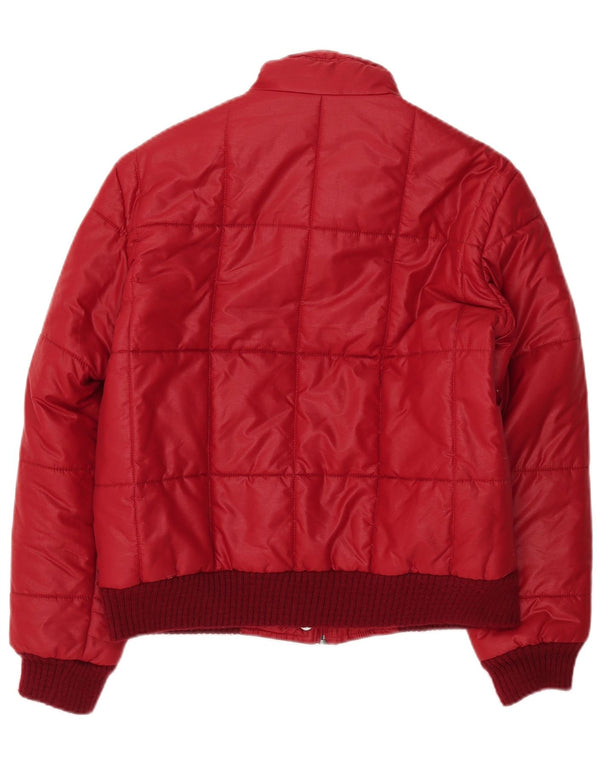 VINTAGE Womens Padded Jacket EU 40 Medium Red
