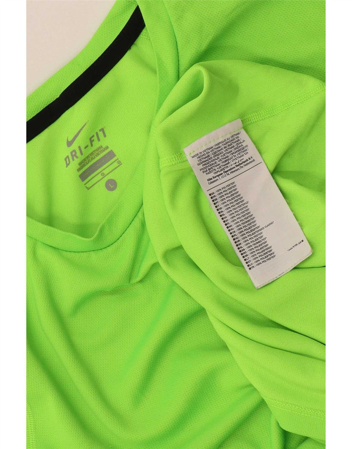 Nike Herre Dri Fit T-Shirt Top Stor Grøn Polyester