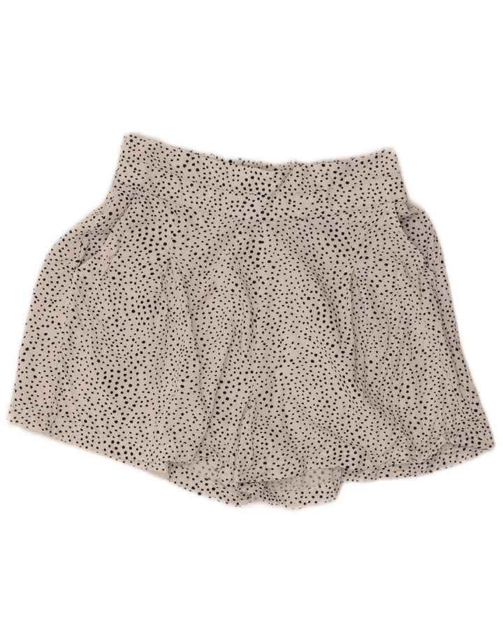Marks & Spencer Womens Shorts UK 8 Small W26 White Spotted Viscose