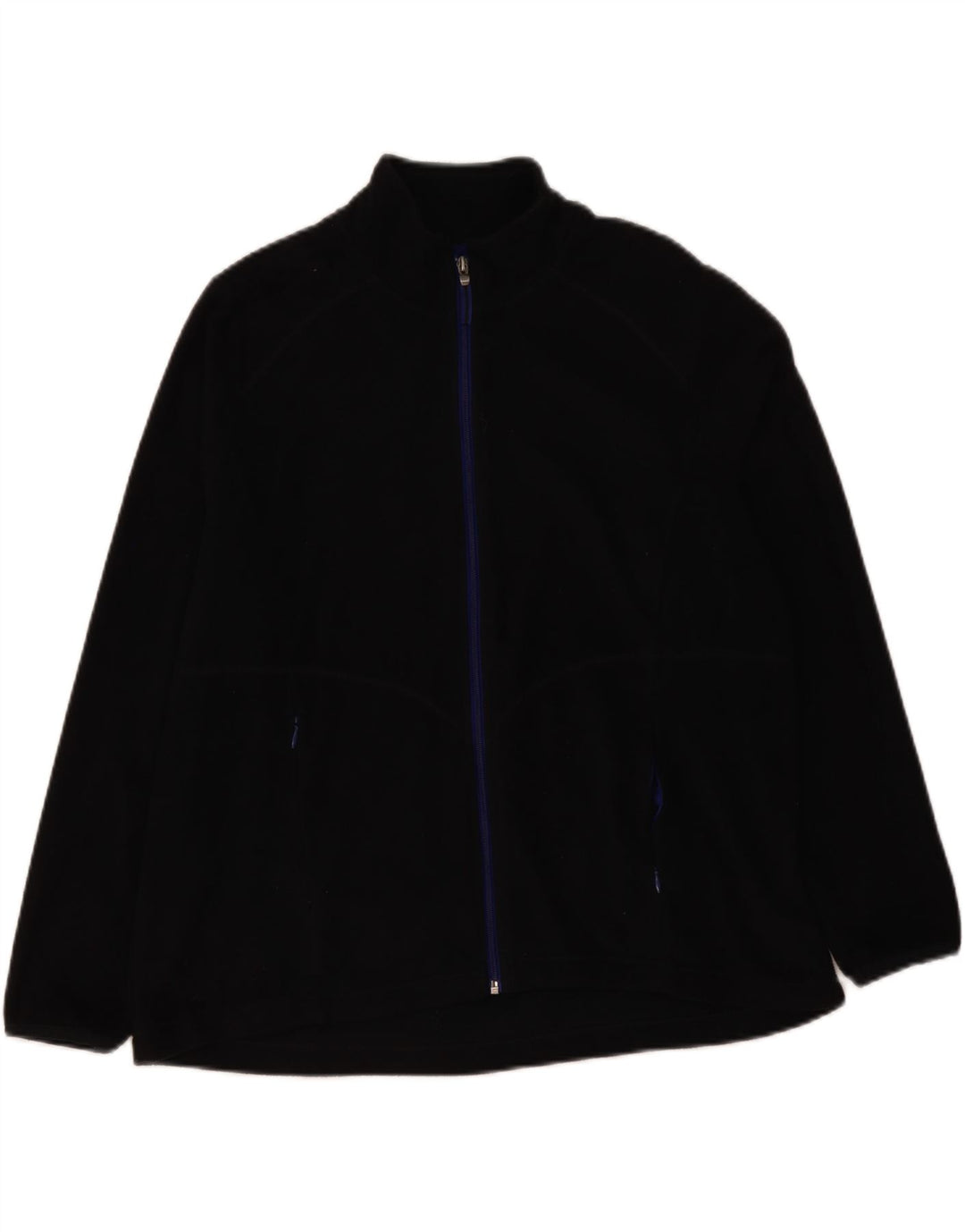 MARKS & SPENCER Womens Fleece Jacket UK 22 3XL Black Vintage Marks & Spencer and Second-Hand Marks & Spencer from Messina Hembry 