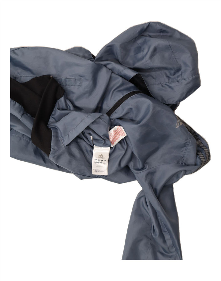 ADIDAS Boys Hooded Reversible Jacket 11-12 Years Black Polyester Vintage Adidas and Second-Hand Adidas from Messina Hembry 