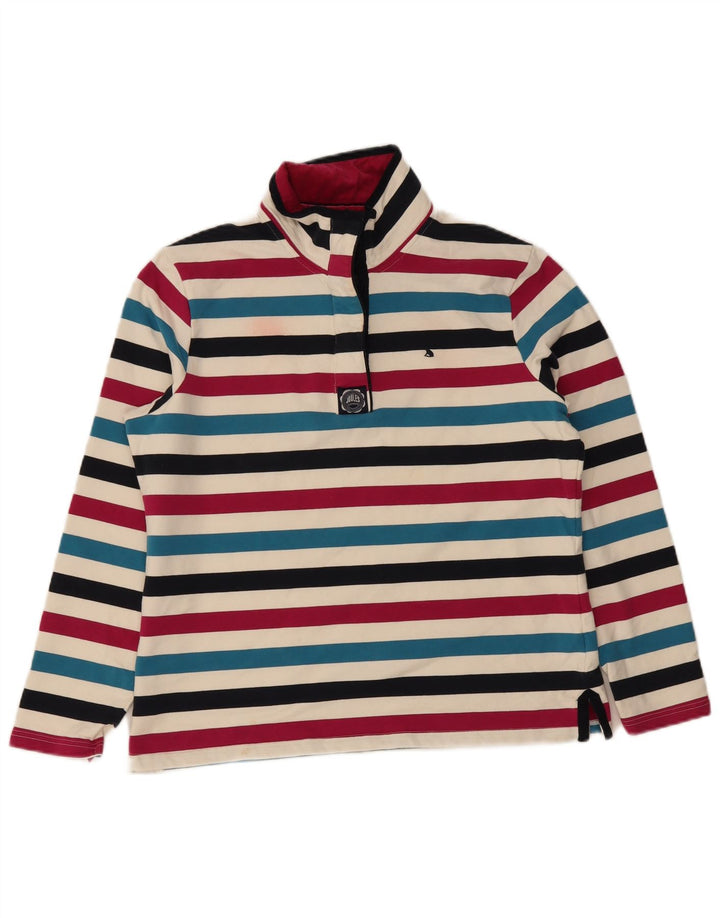 Joules Dame Sweatshirt Jumper UK 16 Stor Flerfarvet Stribet
