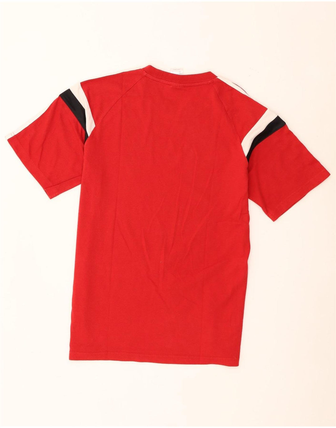 Adidas Herre grafisk T-shirt Top Medium Rød Colourblock Bomuld