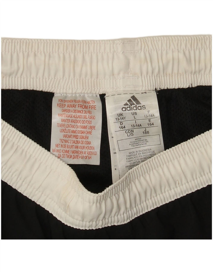 Adidas Boys Sports Shorts 13-14 år Sort Colourblock Polyester