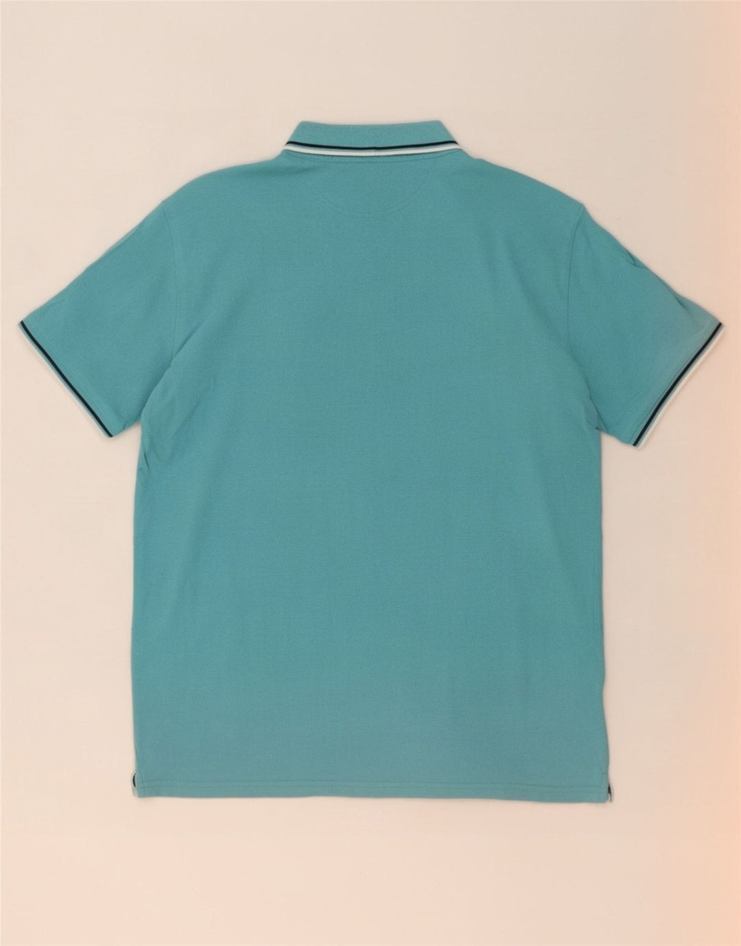 Champion herre poloshirt mellemblå stribet bomuld
