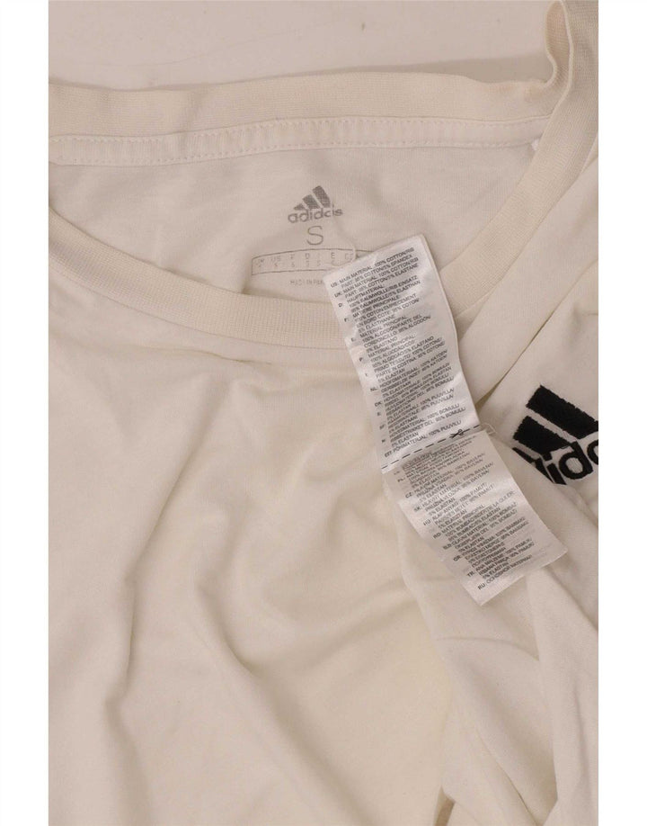 Adidas herre T-shirt top lille hvid bomuld