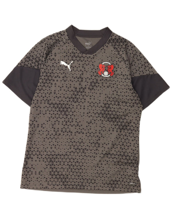 Puma Mens Leyton Orient F.C. T-shirt Top Stor Grå Geometrisk Polyester