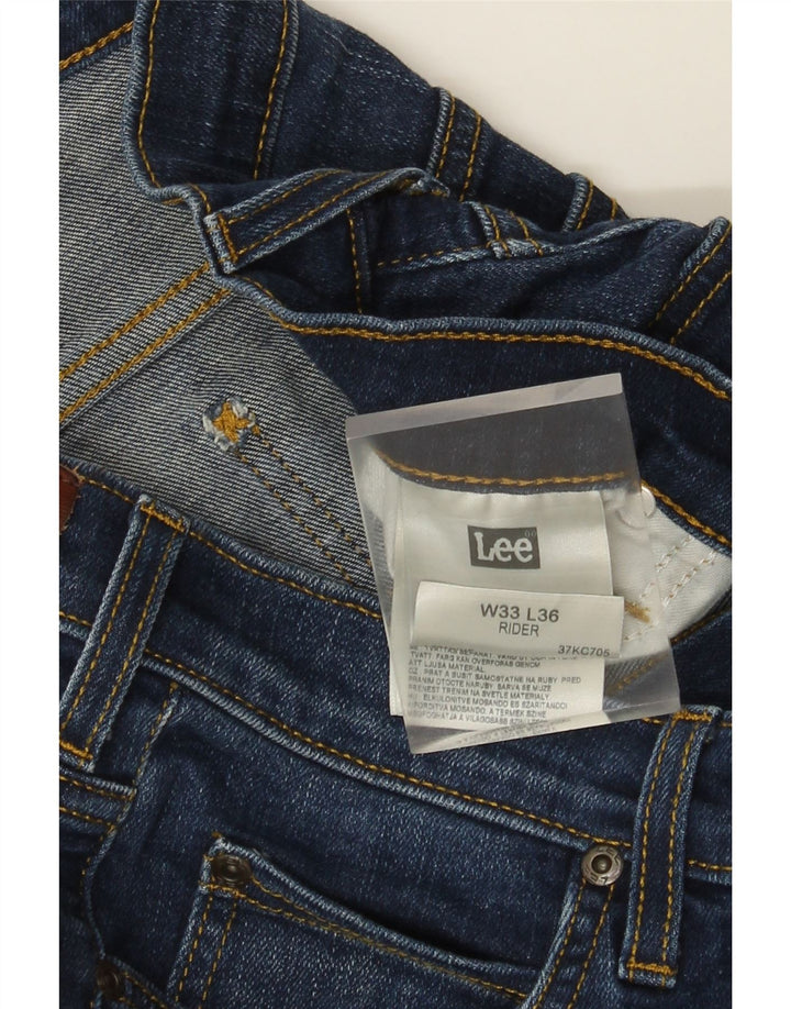 Lee Herre Rider Slim Jeans W33 L36 Blå Bomuld