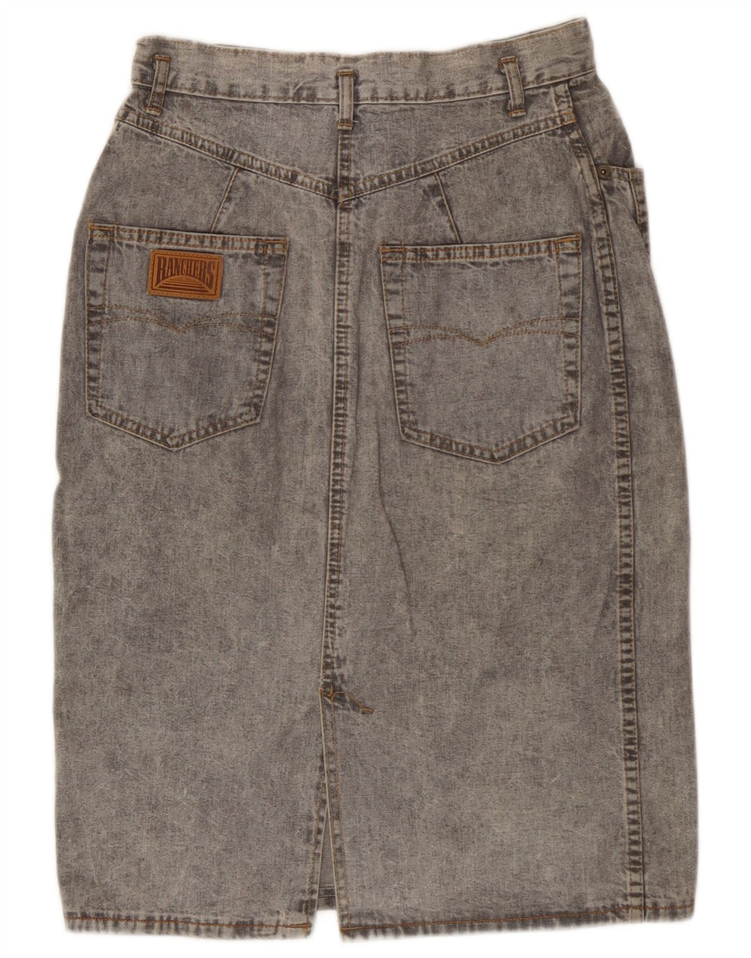 Vintage denimnederdel til kvinder W28 mellemgrå