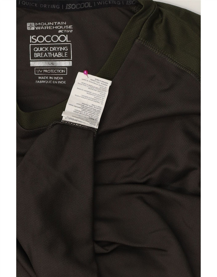 Mountain Warehouse Herre T-Shirt Top Stor Grå Colourblock Polyester