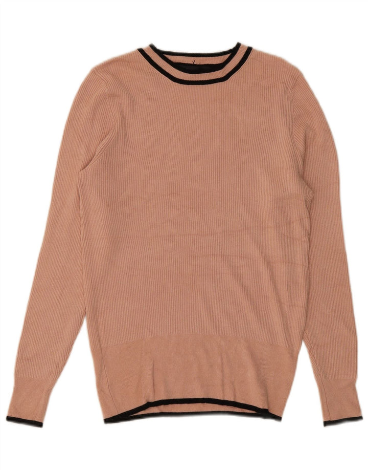 Marks & Spencer Damebluse Top UK 14 Stor Pink Stribet Viscose