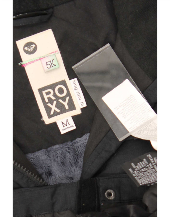 Roxy Dame Hætte Slim Fit Windbreaker Jacket UK 14 Medium Sort Polyester