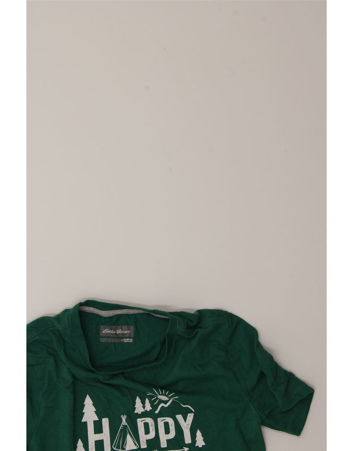 EDDIE BAUER Boys Graphic T-Shirt Top 10-11 Years Medium Green Cotton Vintage Eddie Bauer and Second-Hand Eddie Bauer from Messina Hembry 