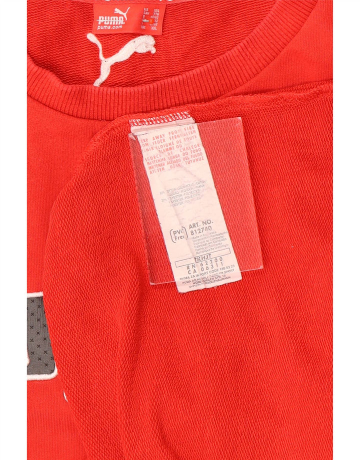 Puma Herre Grafisk Sweatshirt Jumper 2XL Rød Bomuld