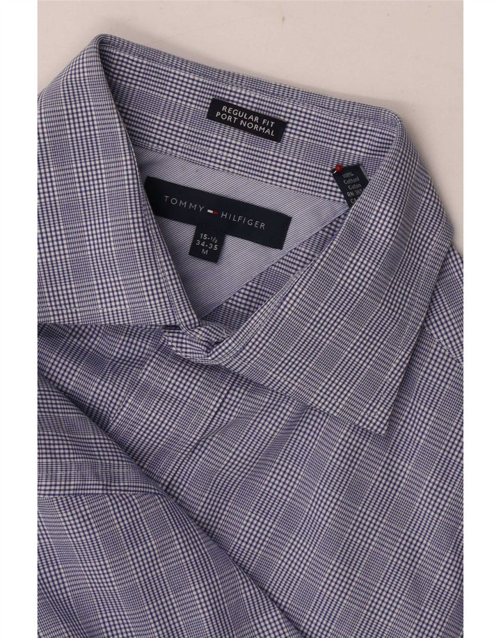 Tommy Hilfiger Formel Herreskjorte Størrelse 15 1/2 Medium Blue Houndstooth