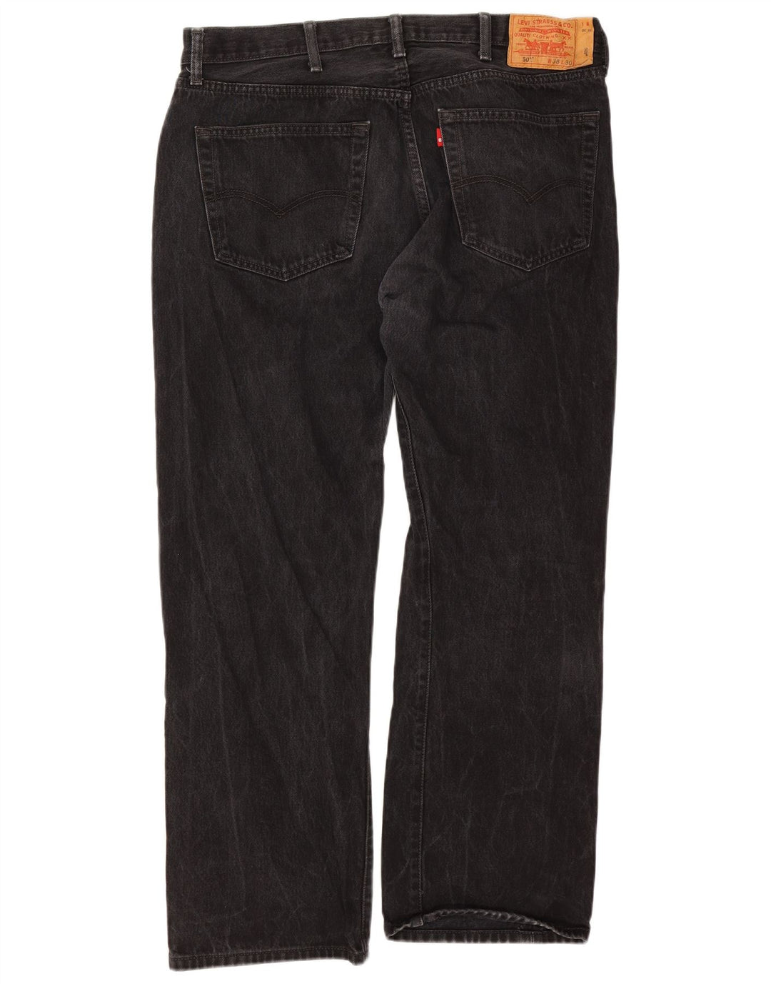 Levi's Herre 501 lige jeans W38 L30 sort bomuld