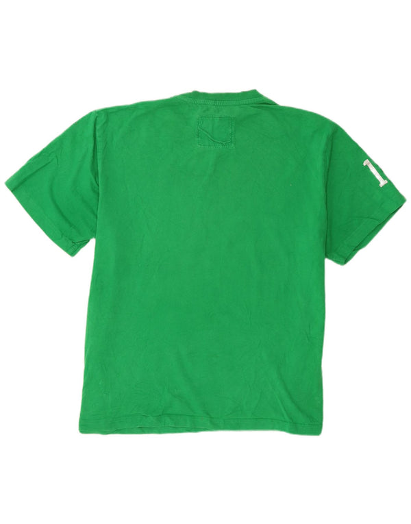 Champion Herre Grafisk T-Shirt Top 2XL Grøn Bomuld