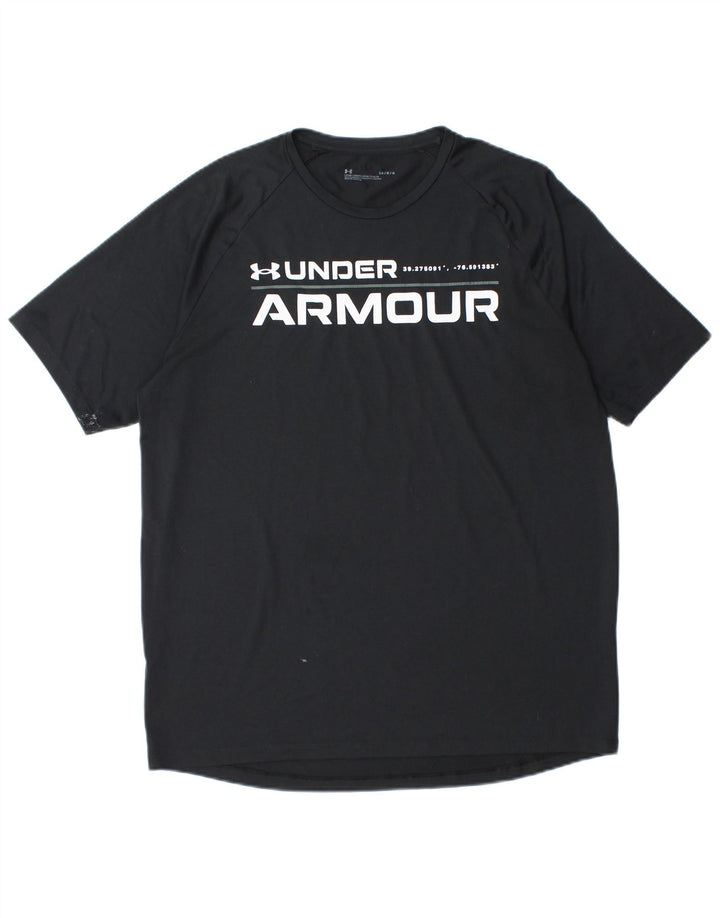 UNDER ARMOUR Herre Grafisk T-Shirt Top Stor Sort