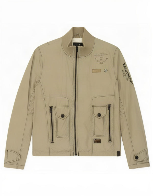 G-Star Womens Graphic Utility Jacket UK 38 Medium Beige Polyamid