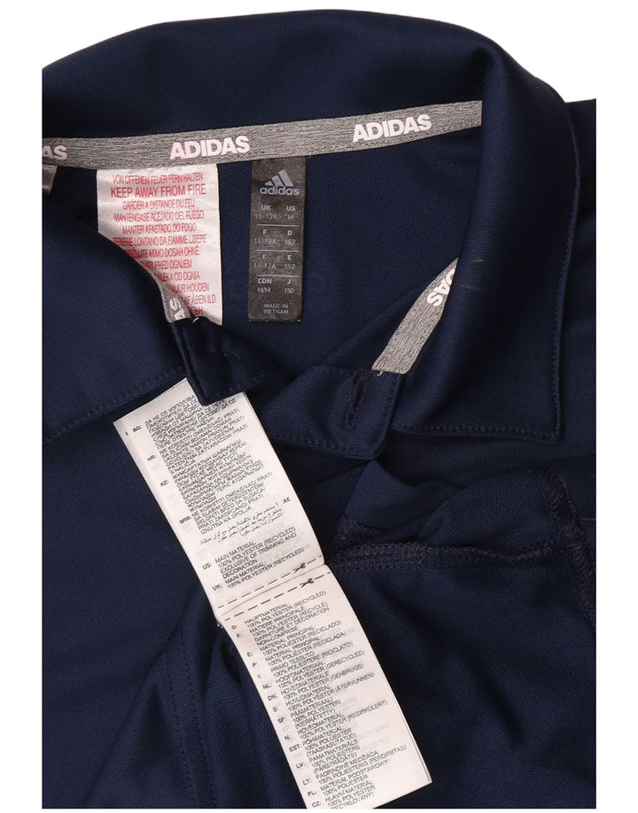 ADIDAS drenge poloskjorte 11-12 år marineblå polyester