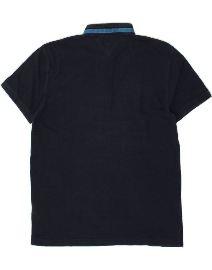 TOMMY HILFIGER Mens Regular Fit Polo Shirt Medium Navy Blue Cotton Vintage Tommy Hilfiger and Second-Hand Tommy Hilfiger from Messina Hembry 