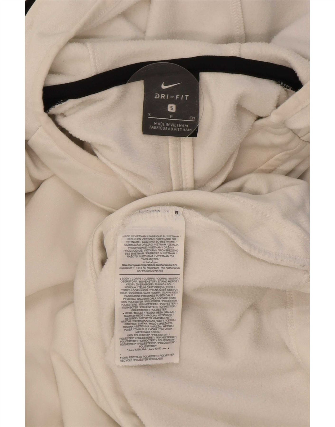 Nike Herre Dri Fit hættetrøje Jumper Small White Colourblock Polyester