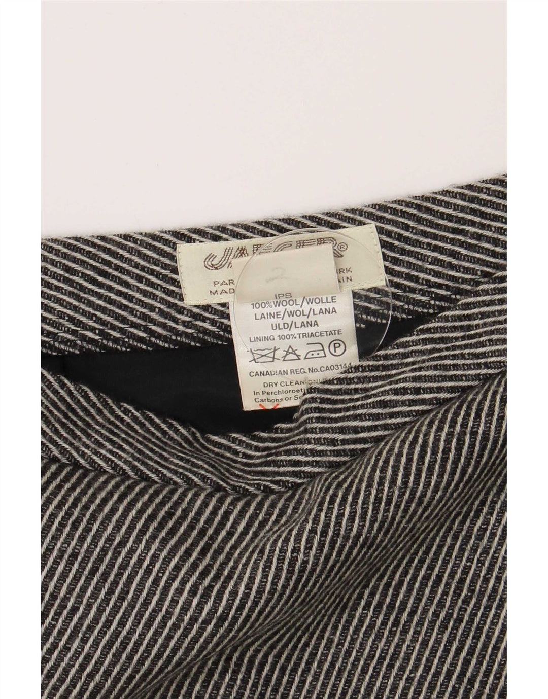 Jaeger Womens Pencil Skirt UK 14 Medium W28 Gråstribet uld