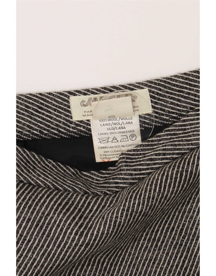 Jaeger Womens Pencil Skirt UK 14 Medium W28 Gråstribet uld