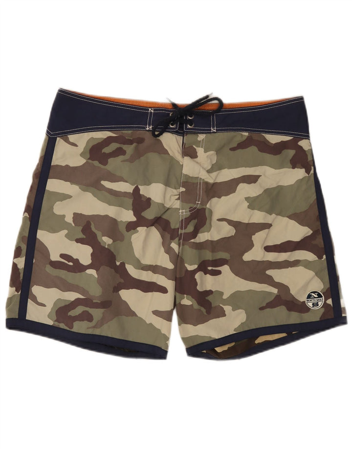 North Sails Herre badeshorts Stor Khaki Camouflage Polyamid