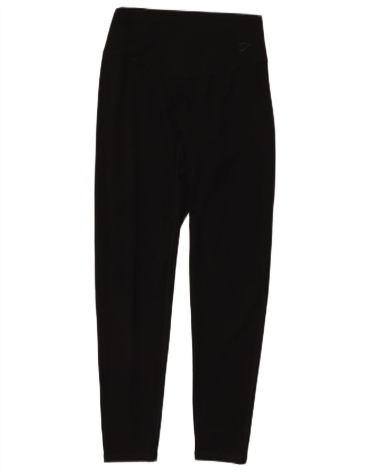 Gymshark Womens Leggings UK 14 Medium Black Nylon