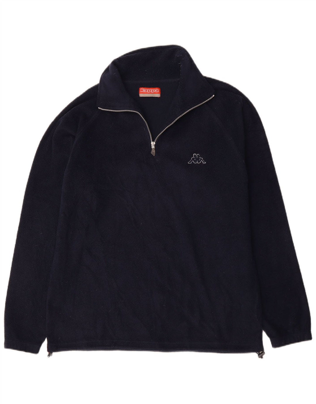 Kappa herre lynlås hals fleece jumper stor marineblå polyester