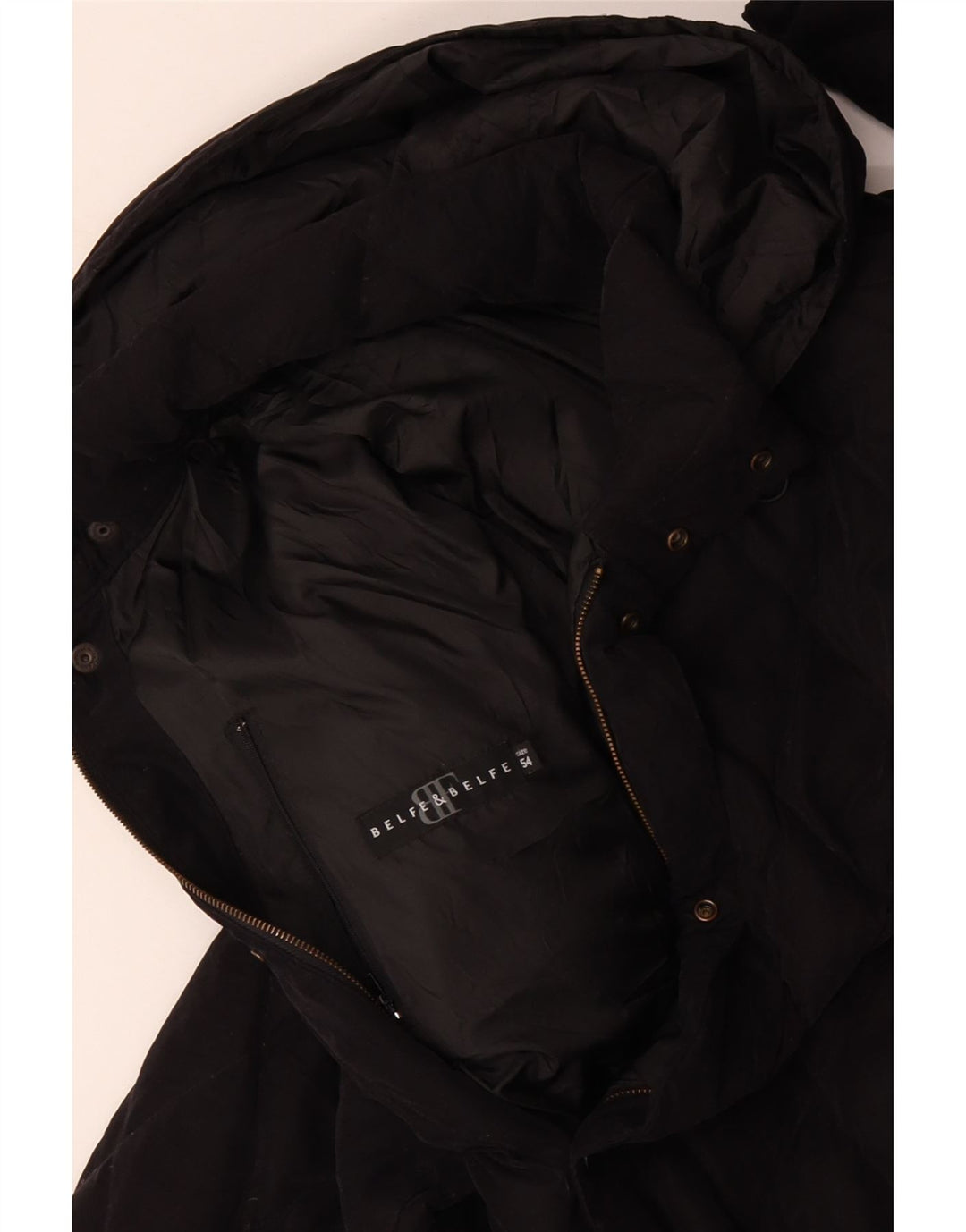 BELFE & BELFE Herre Hætte quiltet vatteret jakke IT 54 2XL Sort