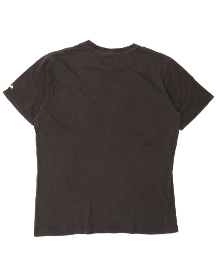 FILA Mens Graphic T-Shirt Top Large Black Cotton