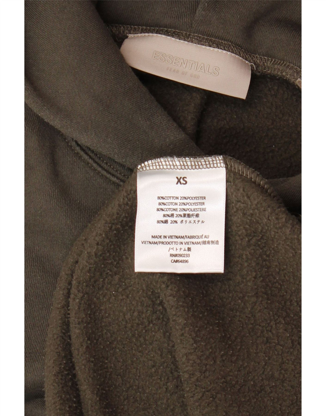 ESSENTIALS Herre Loose Fit Hoodie Jumper XS Brun Bomuld