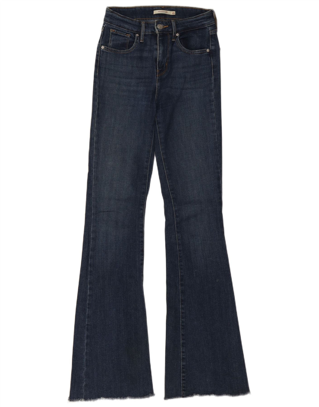 Levi's Dame Højtaljede Flared Jeans W25 L32 Marineblå Bomuld