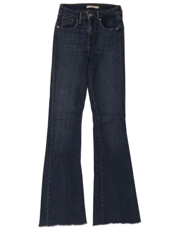Levi's Dame Højtaljede Flared Jeans W25 L32 Marineblå Bomuld