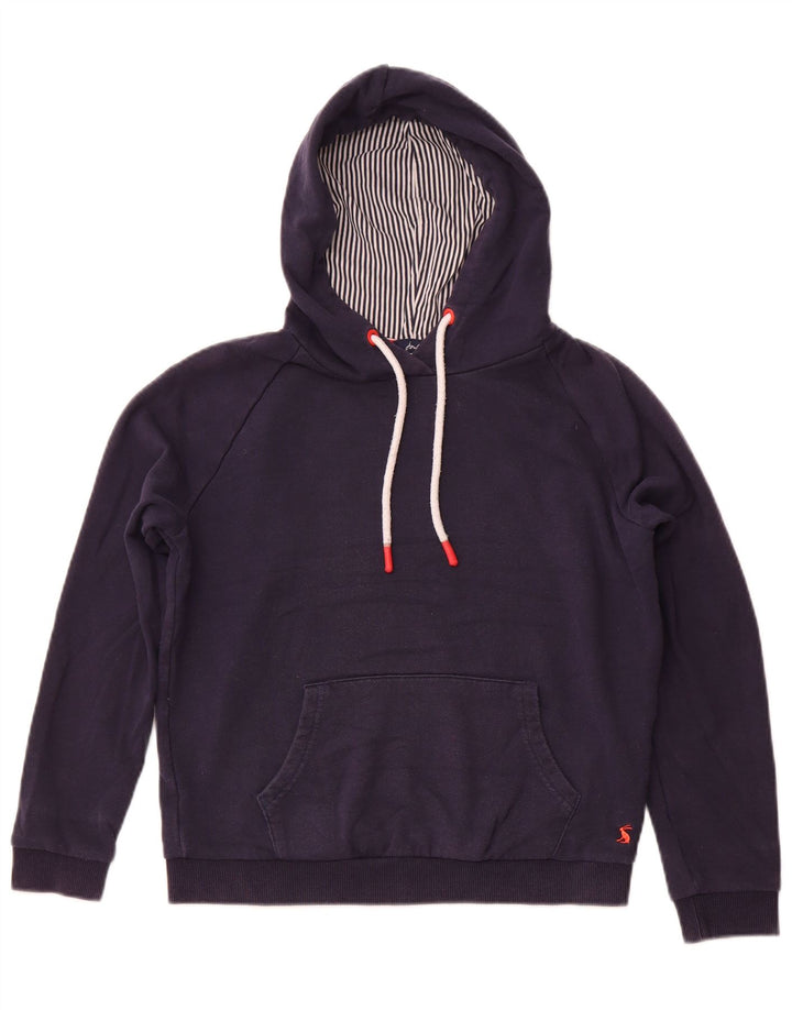 JOULES Dame Oversized Hoodie Jumper UK 8 Small Navy Blue Bomuld