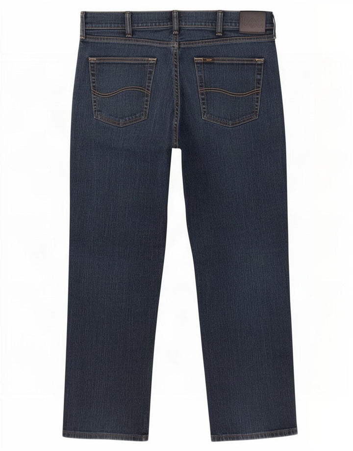 Lee Straight Jeans til mænd W36 L29 blå bomuld