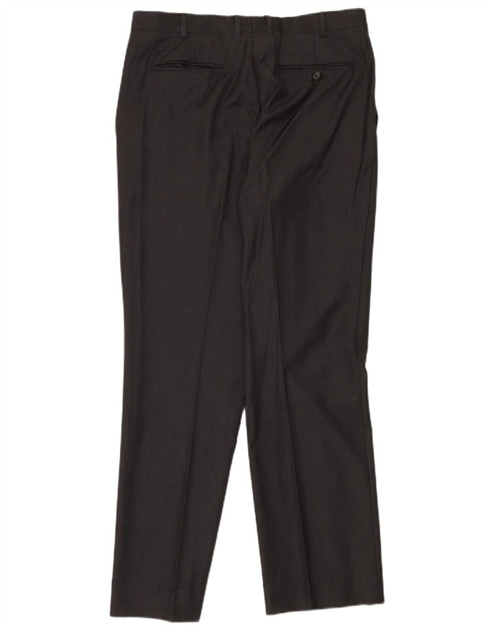 AQUASCUTUM Herre 2-knap 2-delt jakkesæt UK 40 Large W34 L32 Grå Uld