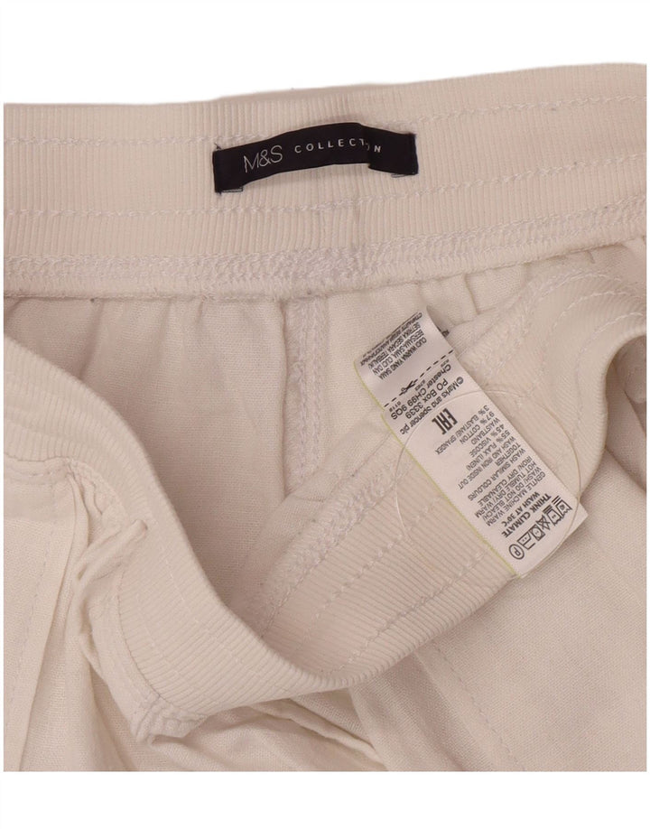 Marks & Spencer Chino Shorts til kvinder UK 12 Medium W30 White Linen