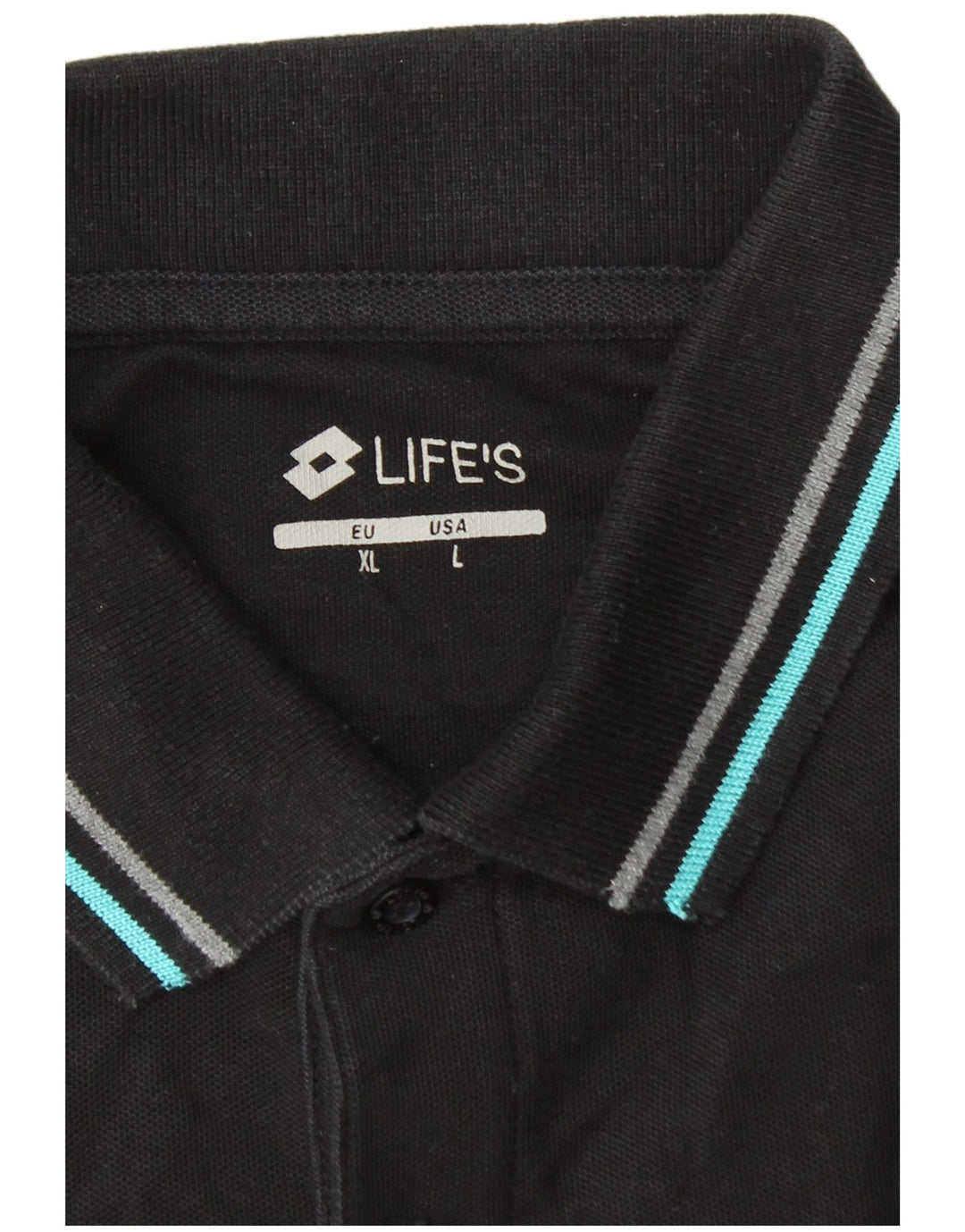 LOTTO Herre Life's Polo Shirt Stor Sort Bomuld
