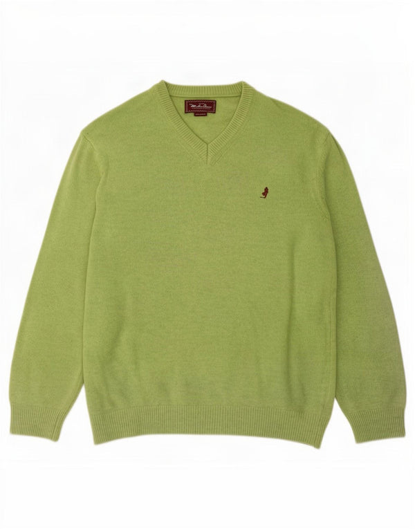 Marlboro Classics Herre V-hals sweater 2XL Grøn Uld