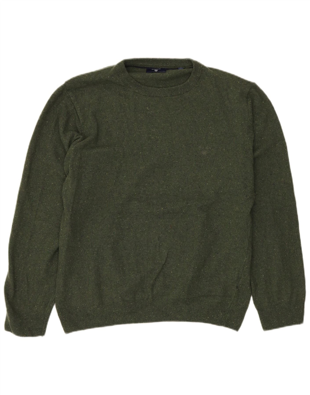 GANT Dame sweater med rund hals DK 16 Stor grøn flekket uld