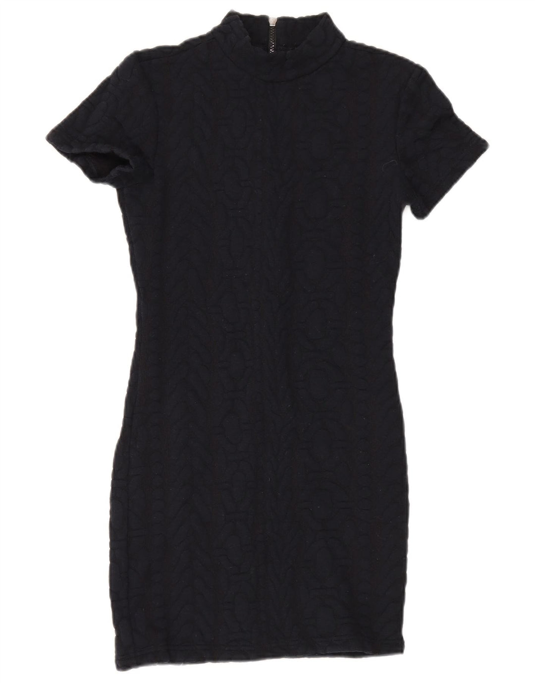 Topshop Dame Kortærmet Jumper Dress UK 10 Small Black Polyester