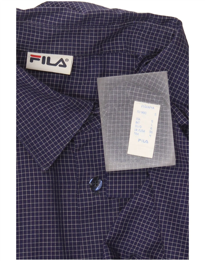 Fila Herreskjorte Stor marineblå Gingham Bomuld