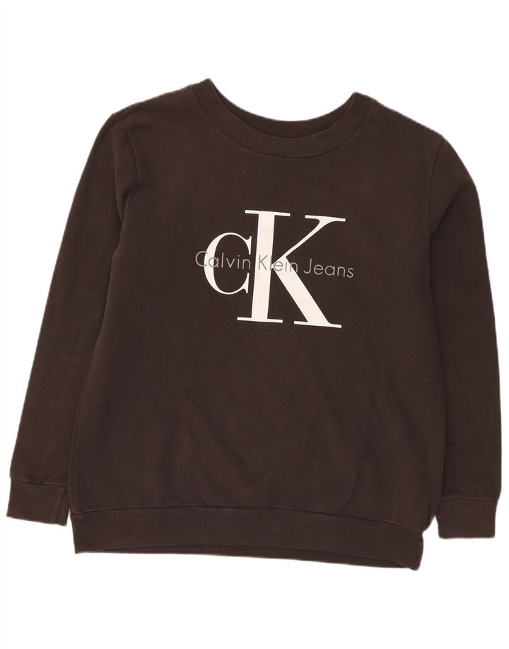 Calvin Klein Jeans Herre Grafisk Sweatshirt Jumper lille brun bomuld