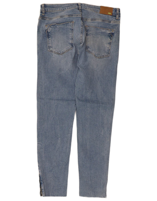 Zara Dame Slim Jeans EU 40 Medium W30 L26 Blå