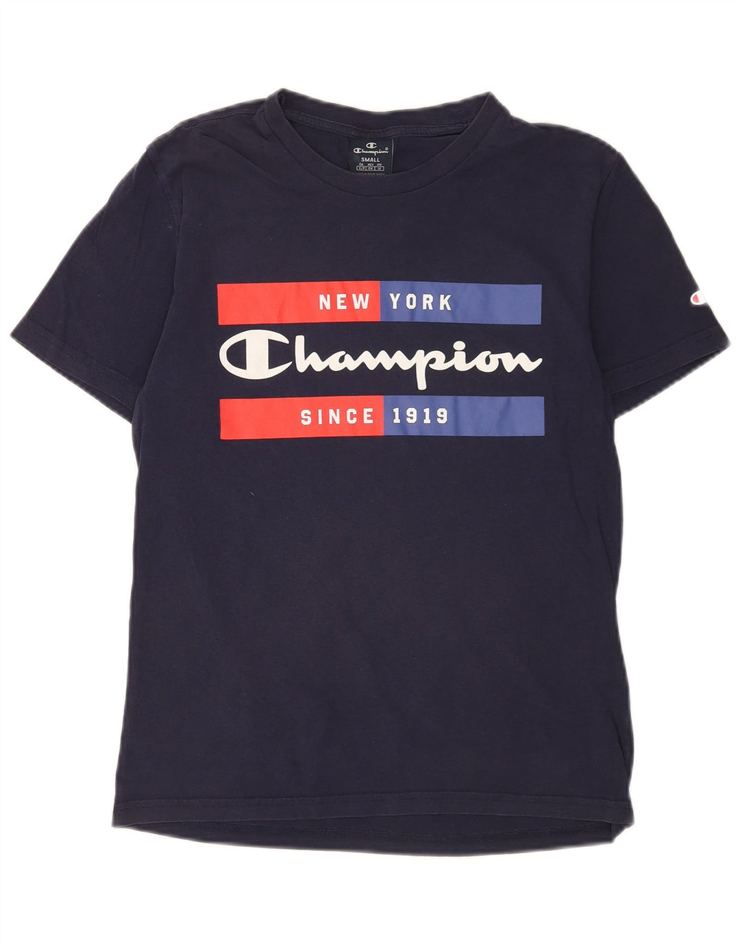 Champion Herre grafisk T-shirt top lille marineblå bomuld