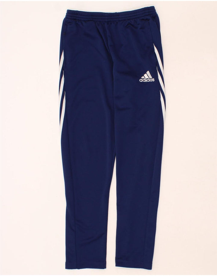 ADIDAS Boys Tracksuit Trousers 13-14 Years XL Navy Blue Polyester Vintage Adidas and Second-Hand Adidas from Messina Hembry 
