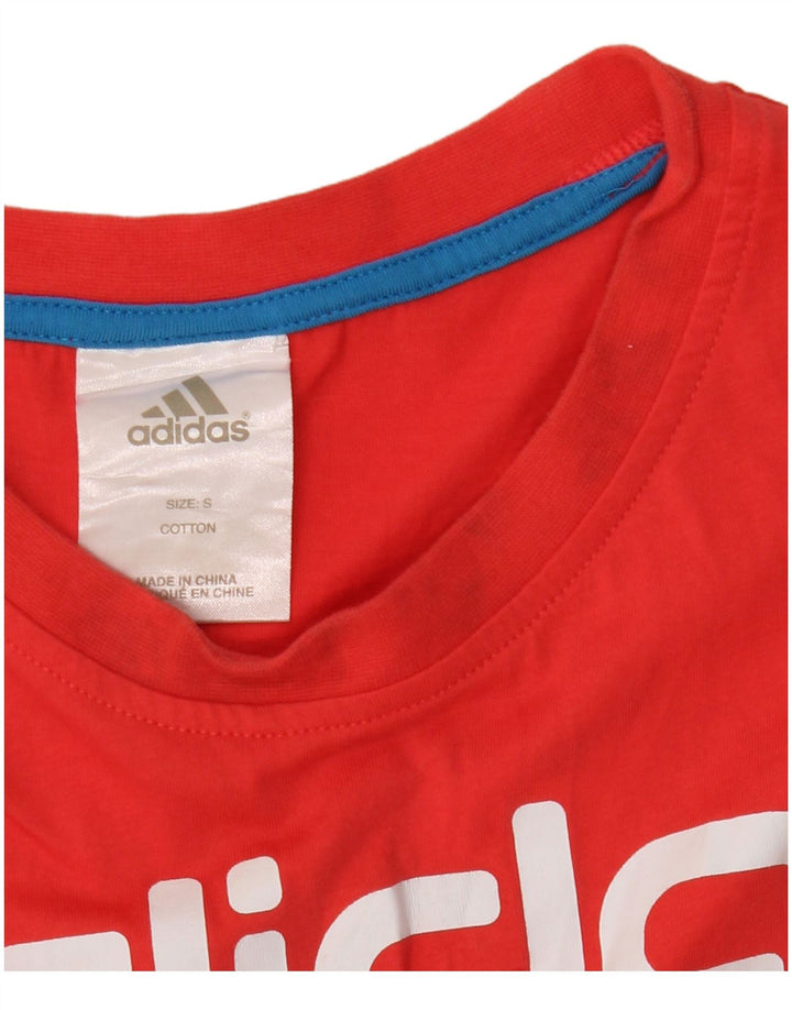 Adidas Herre grafisk T-shirt top lille rød bomuld